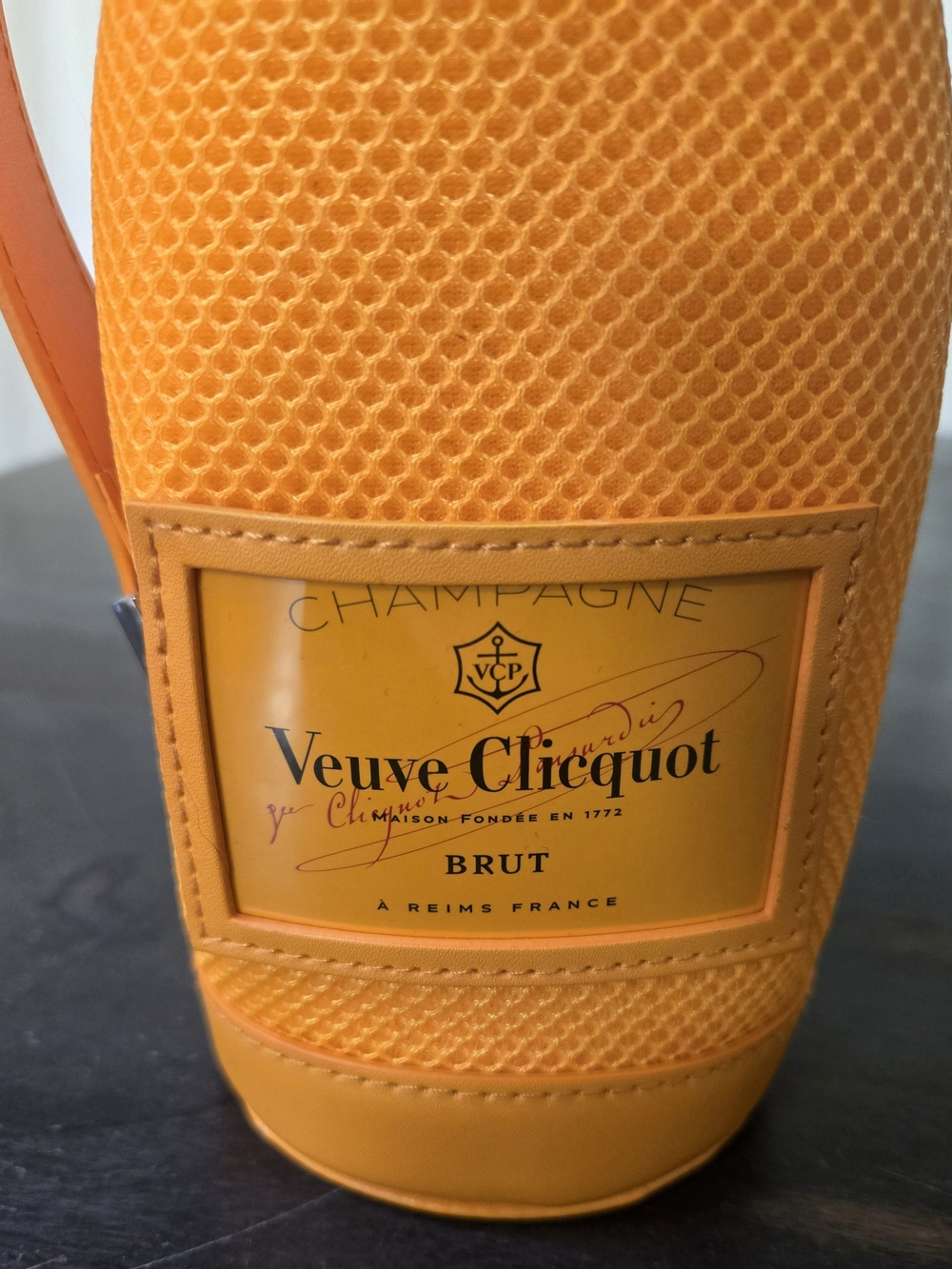 Veuve Clicquot Orange Bottle Carrier Travel Sleeve